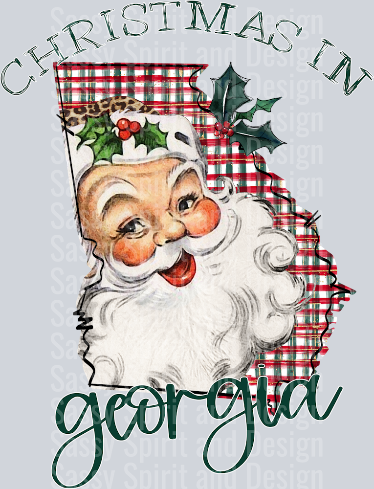 Christmas in State Santa State Set GEORGIA