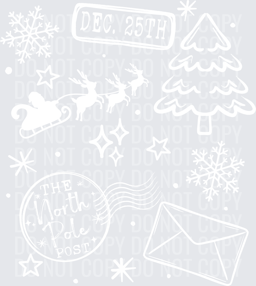 dec 25th white santa sack