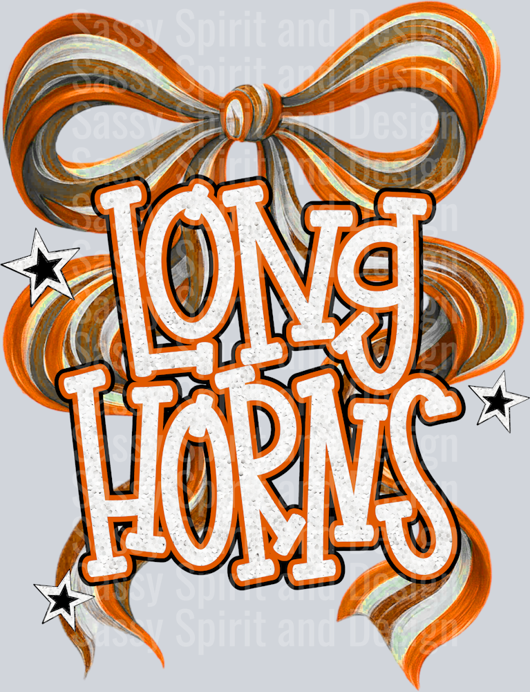 LONGHORNS BOW GLITTER