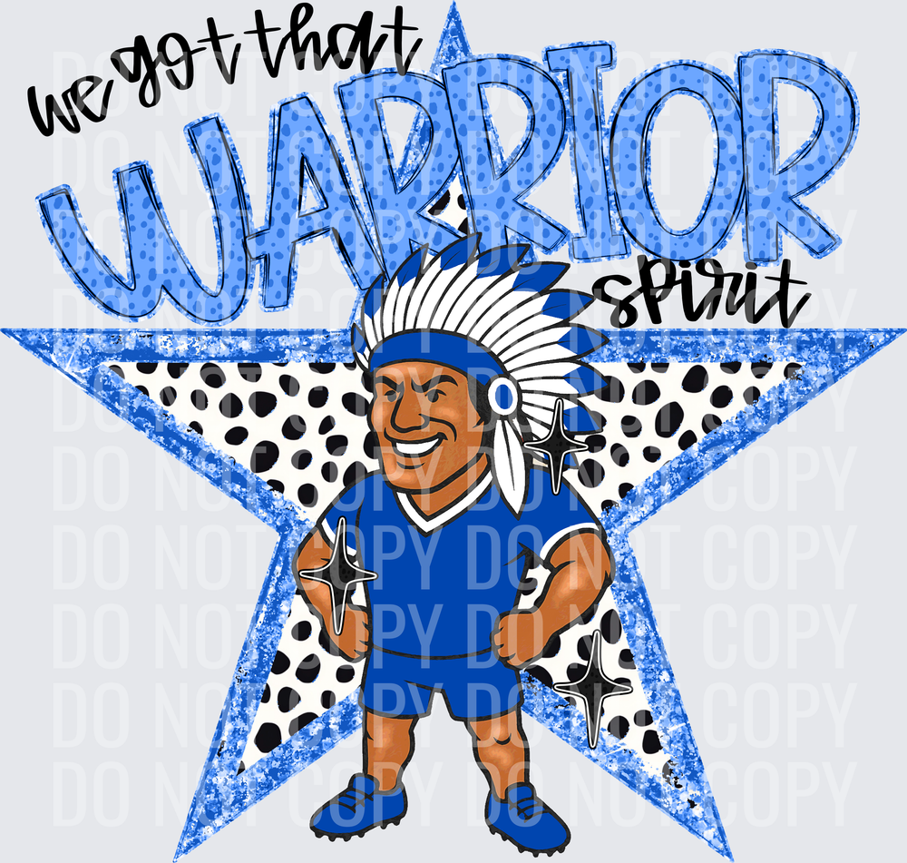 KayndiDesigns 09.26 We Got That Spirit Warrior Blue