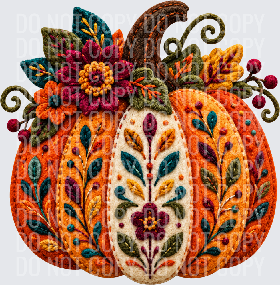 felt pumpkin