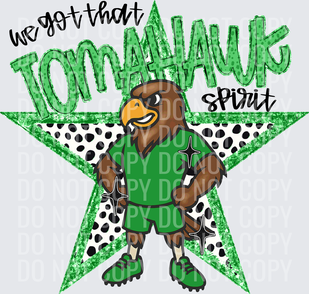KayndiDesigns 09.26 We Got That Spirit Tomahawk Green