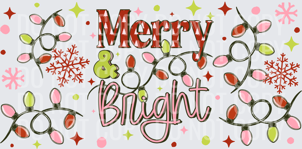 Merry & bright lights 16oz wrap