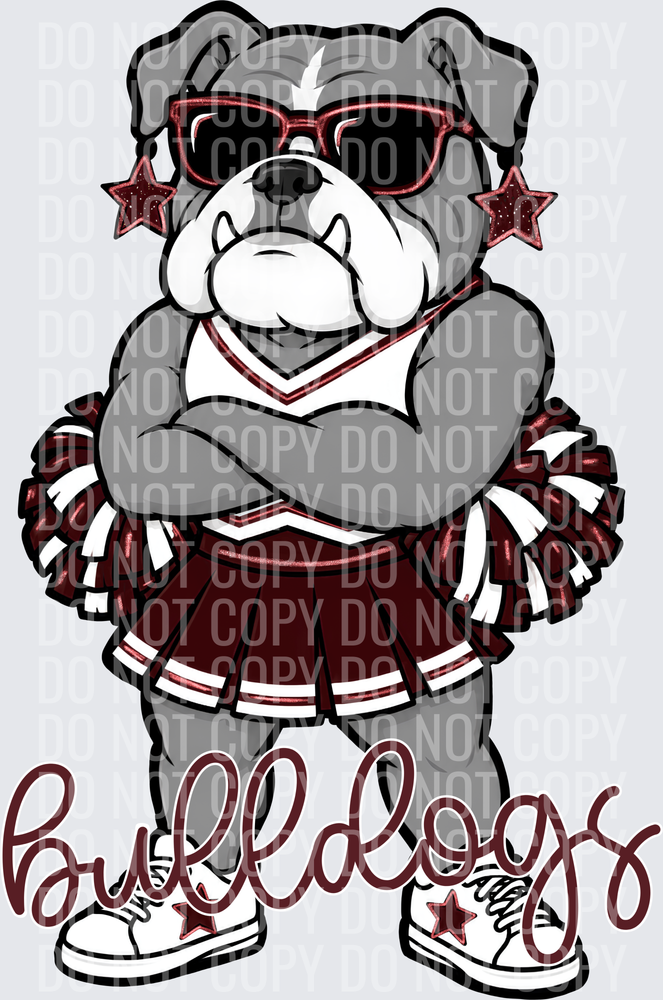 Bulldogs Maroon White