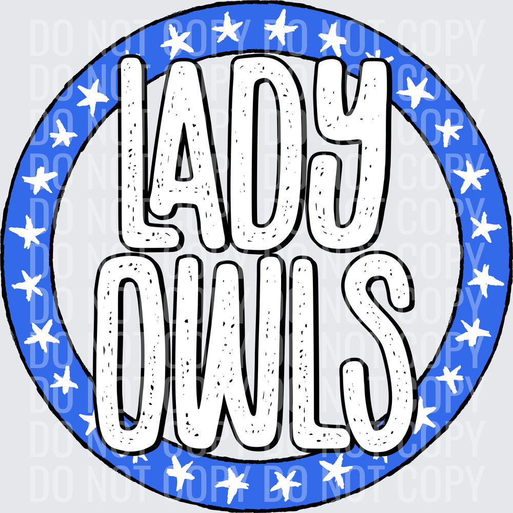 LadyOwlsStarCircleRoyalWhite