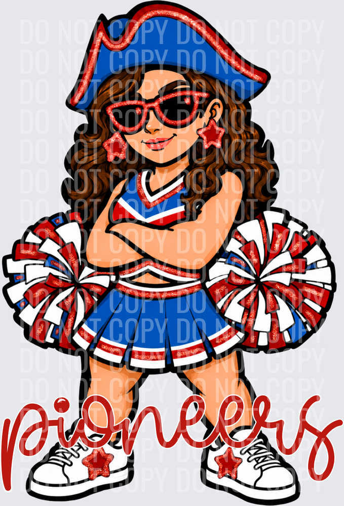 Pioneers Cheer Blue Red