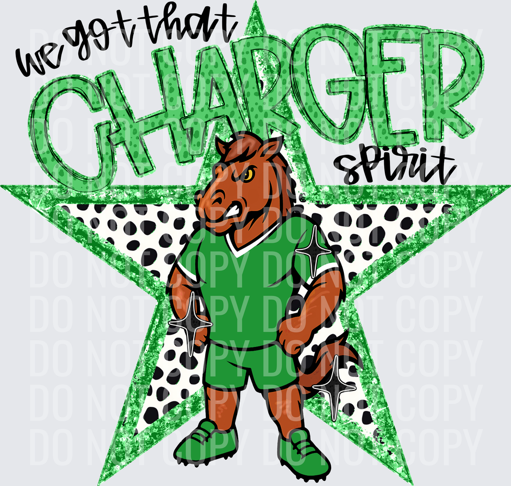KayndiDesigns 09.26 We Got That Spirit Charger Green