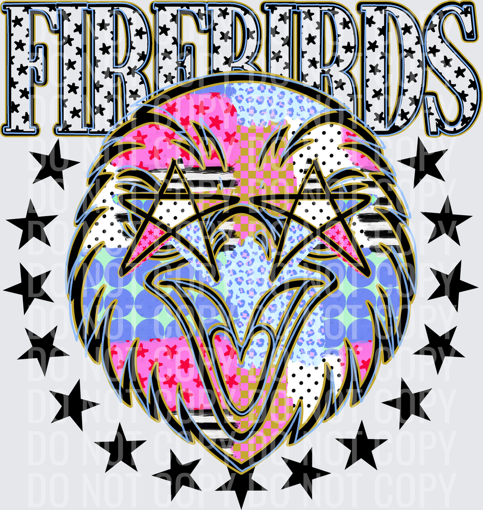 KayndiDesigns 09.26 Patchwork Varisty Stars Firebirds
