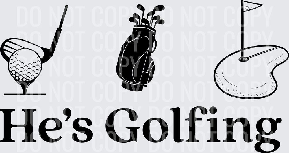 hes golfing black
