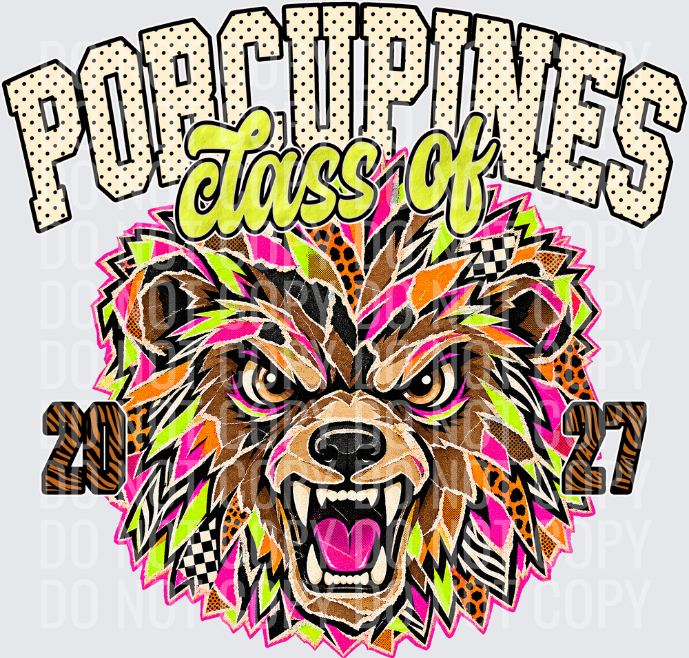KayndiDesigns 10.26 Class of 2027 Bright Porcupines