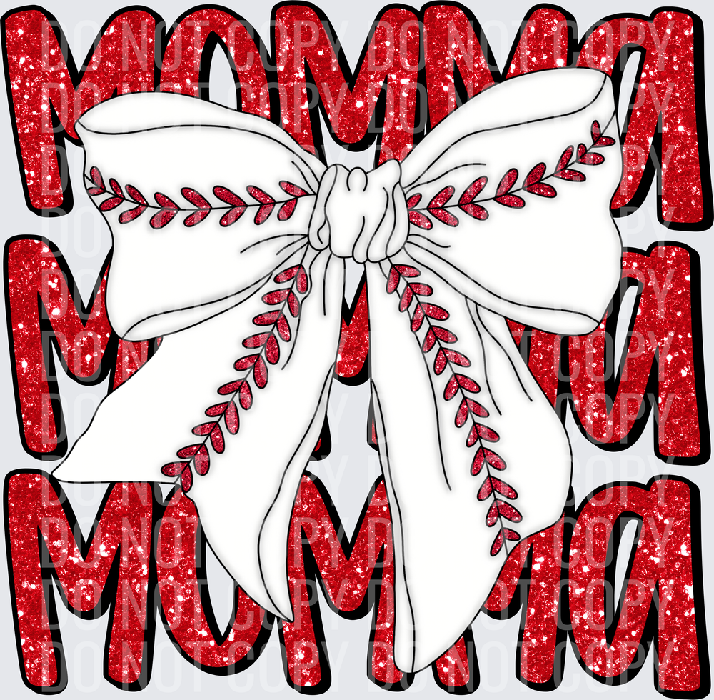 momma baseball bow