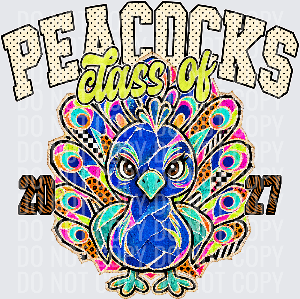 KayndiDesigns 10.26 Class of 2027 Bright Peacocks