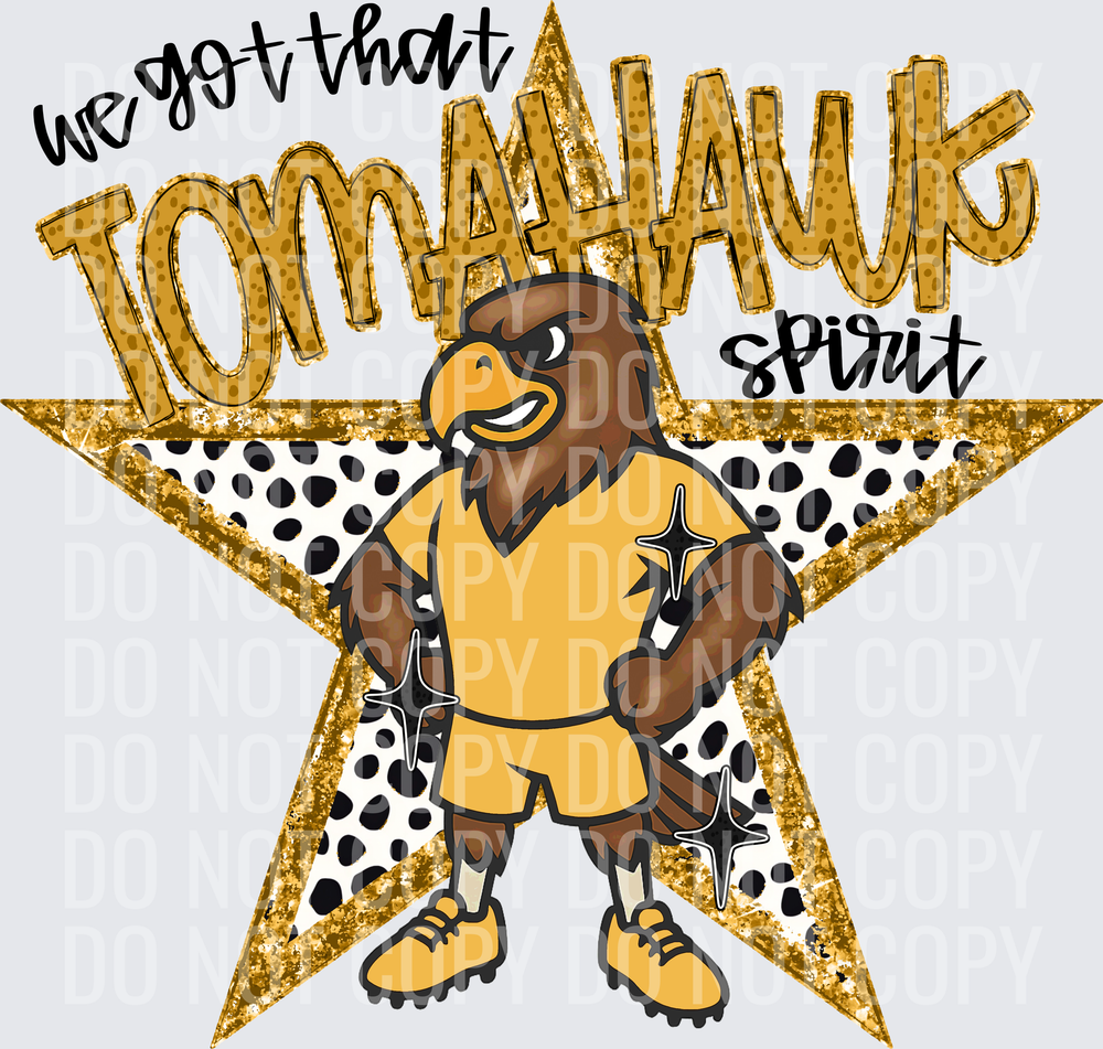 KayndiDesigns 09.26 We Got That Spirit Tomahawk Gold