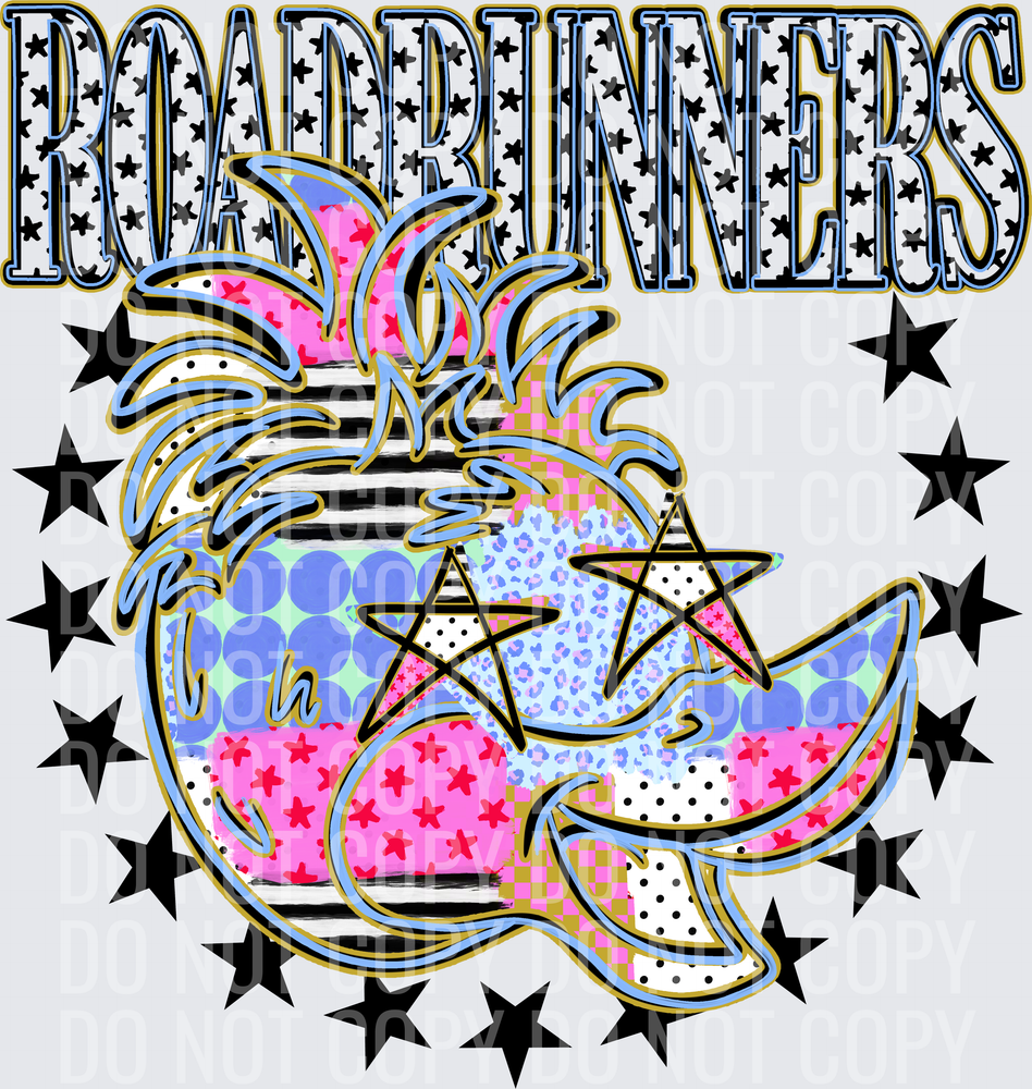 KayndiDesigns 09.26 Patchwork Varisty Stars Roadrunners