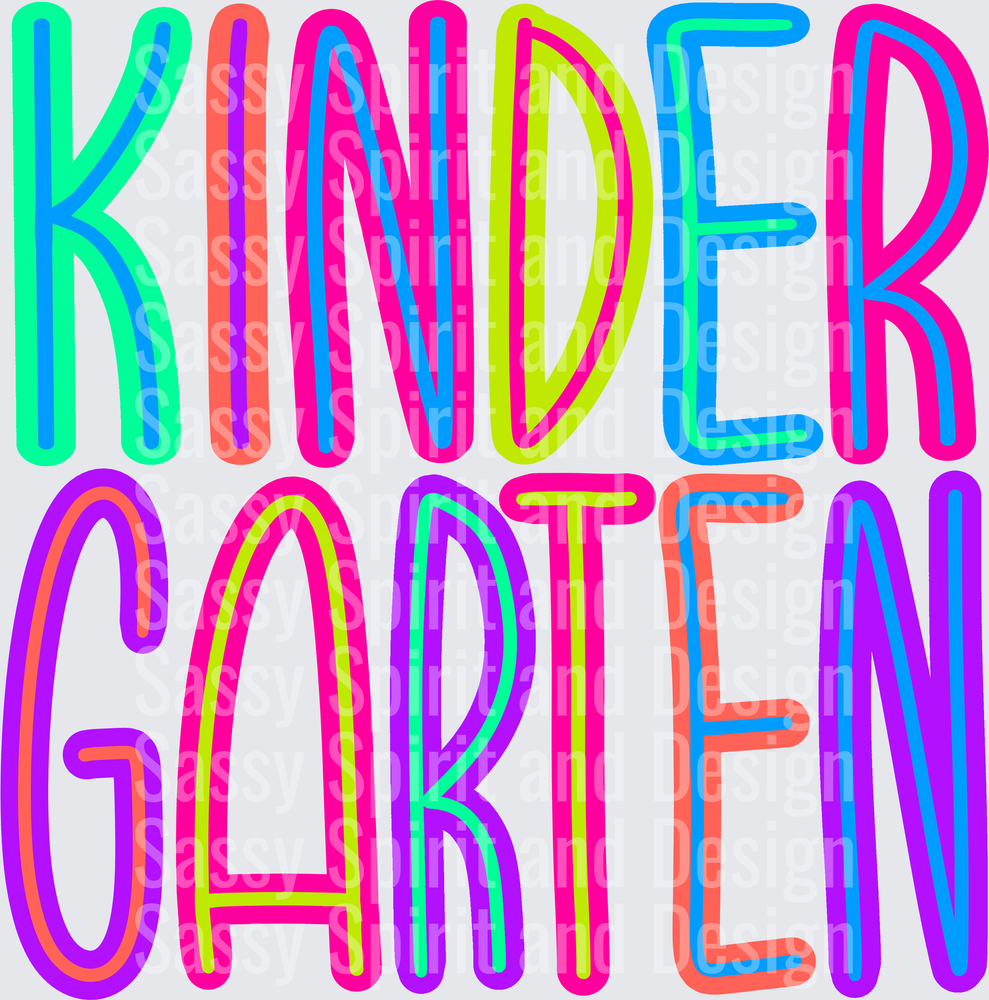 Back to School Brights KINDERGARTEN