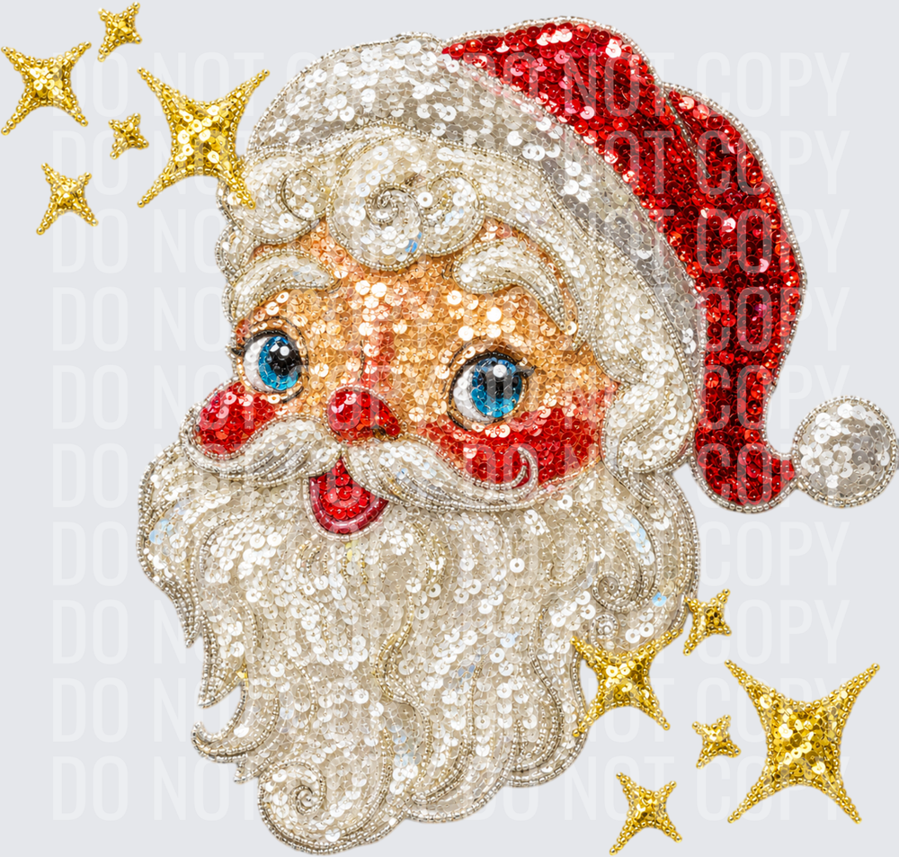 vintage sequin santa1