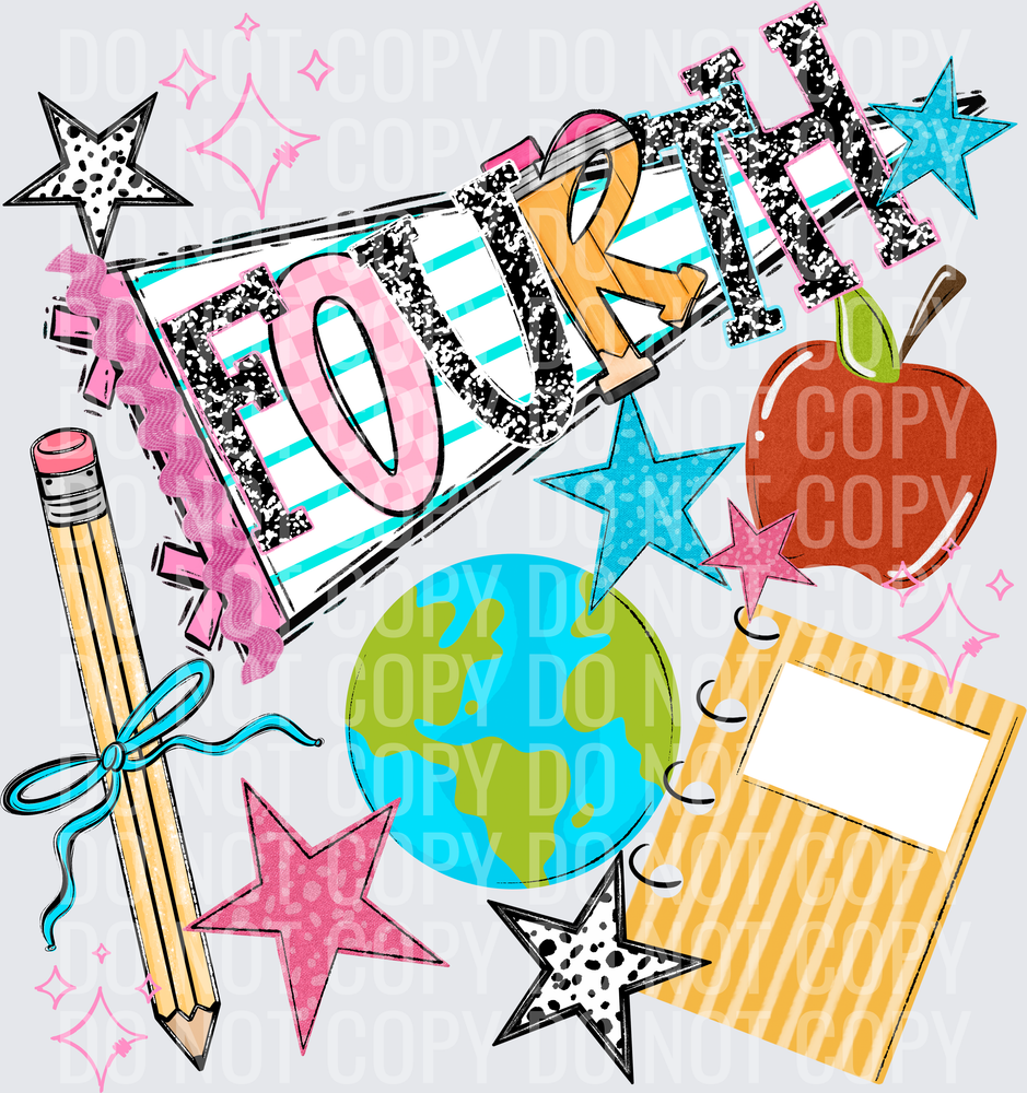 BACK TO SCHOOL NAME PENNANT FOURTH
