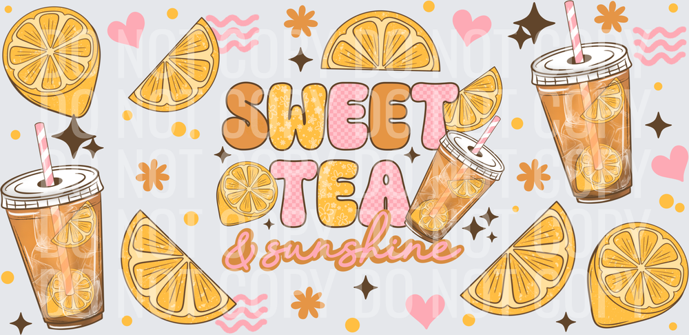 sweet tea 16oz glass wrap