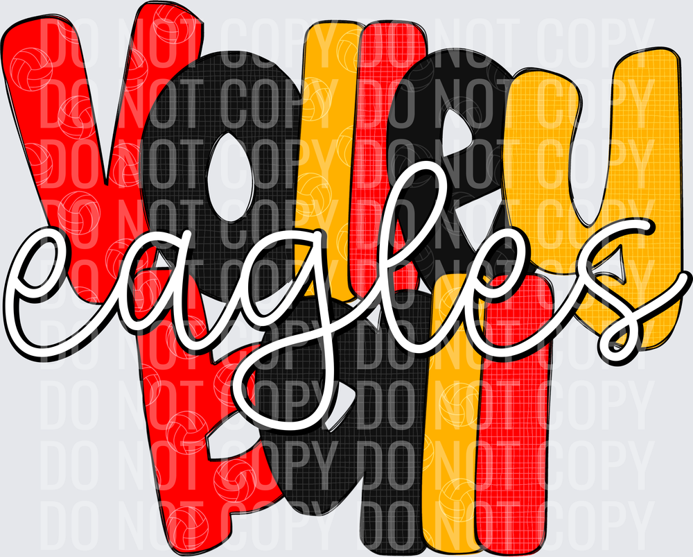 EaglesRedBlackGold-Volleyball
