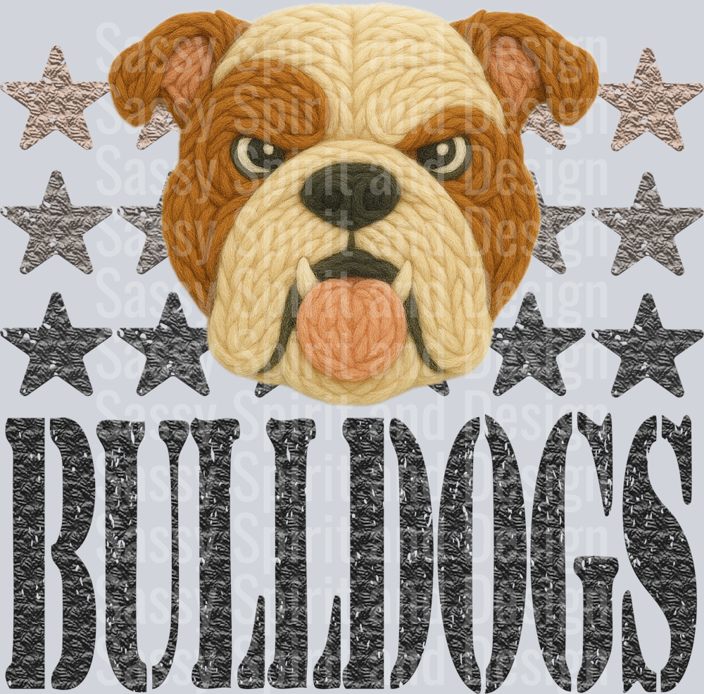 YARN MASCOTS BULLDOGS