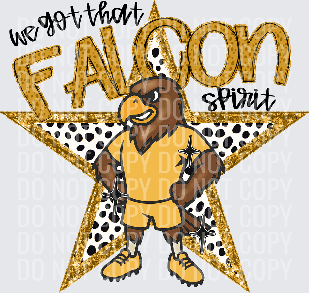 KayndiDesigns 09.26 We Got That Spirit Falcon Gold