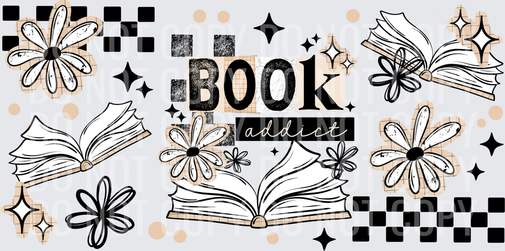 Book addict 16oz wrap
