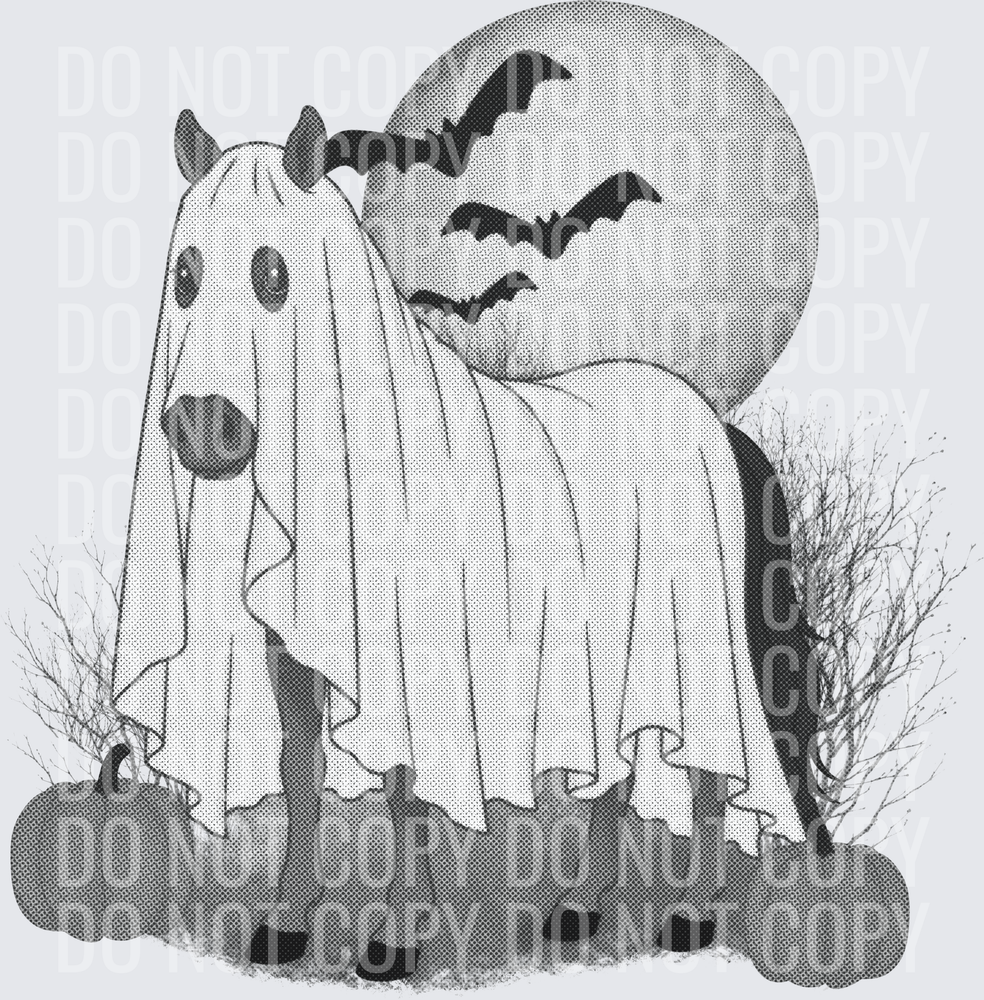 Halftone ghost horse