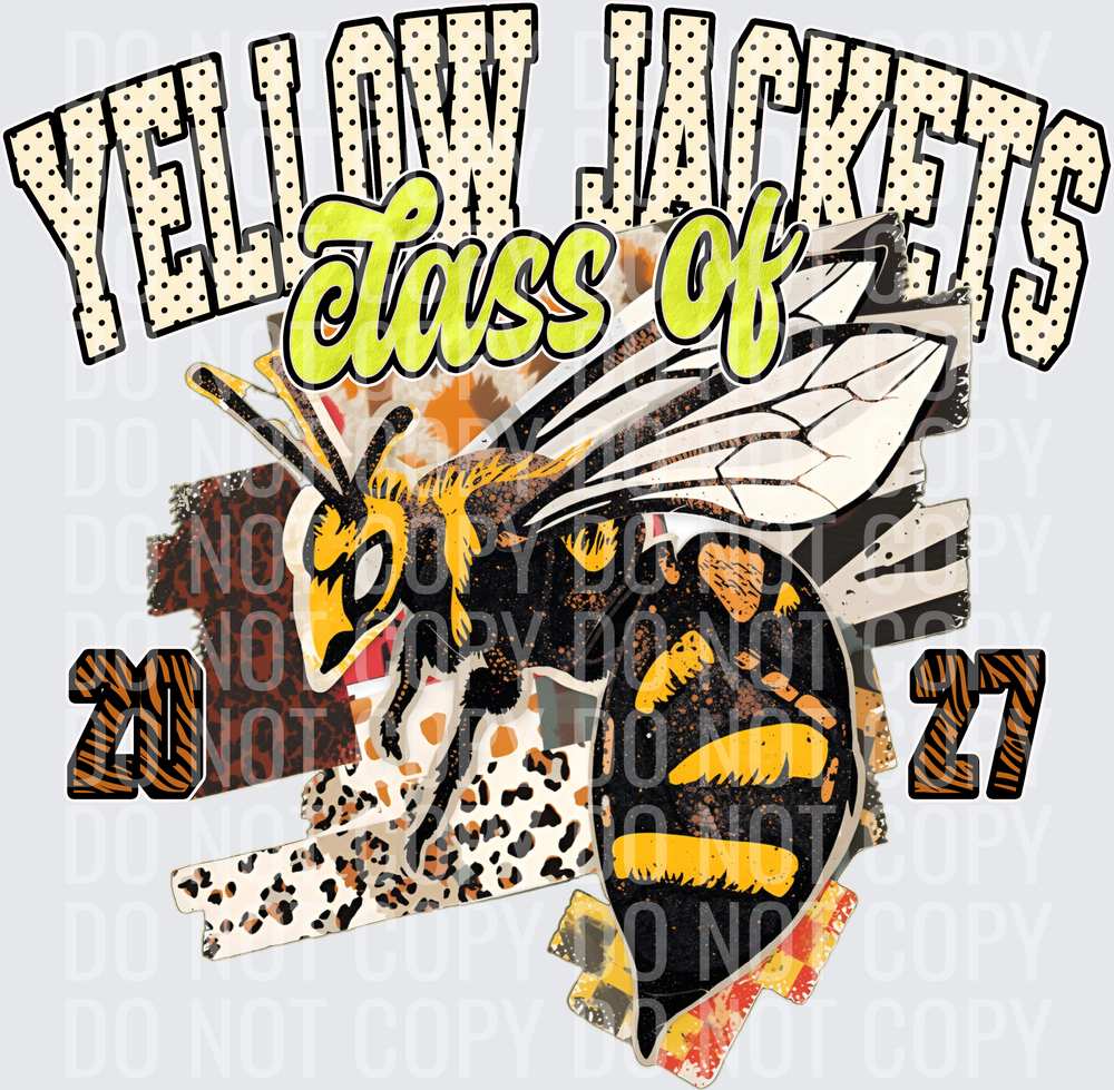 KayndiDesigns 10.26 Class of 2027 Bright Yellow Jackets