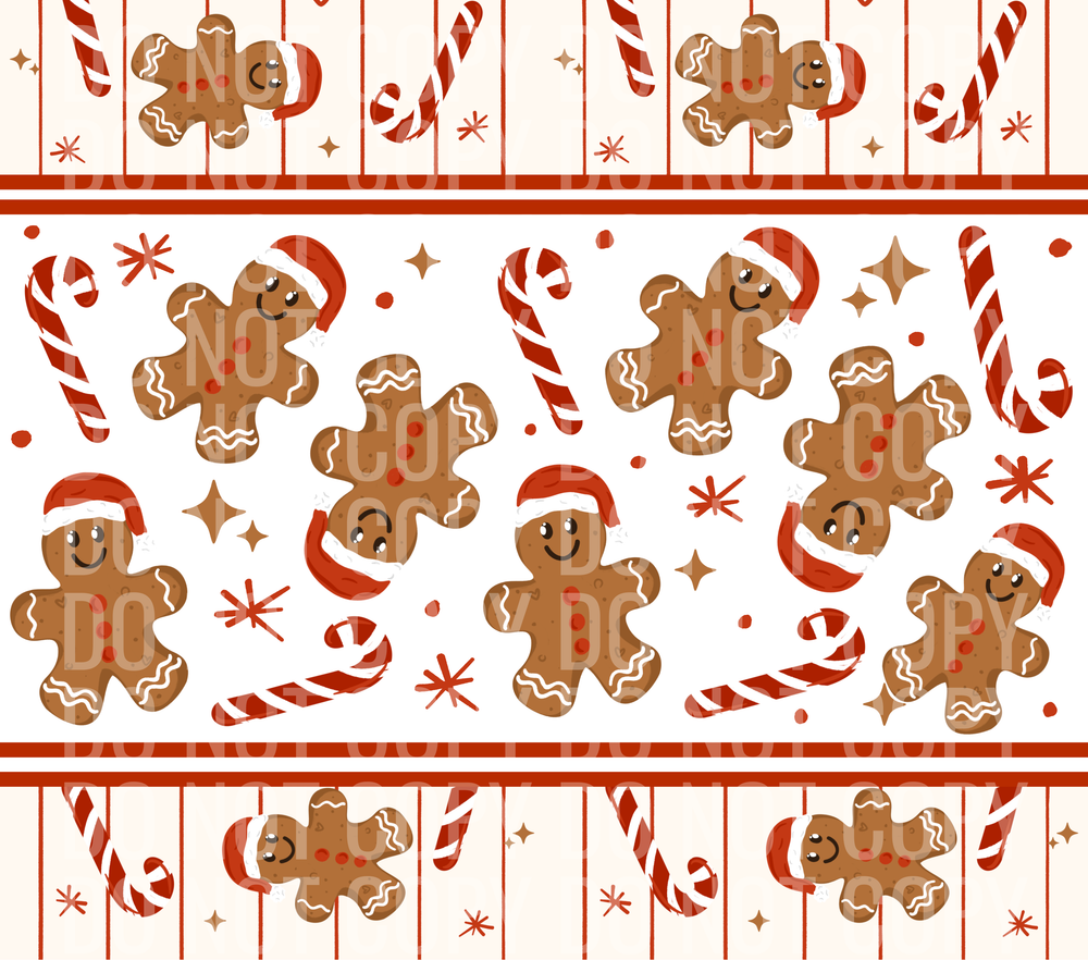 Stripe gingerbread tumbler wrap