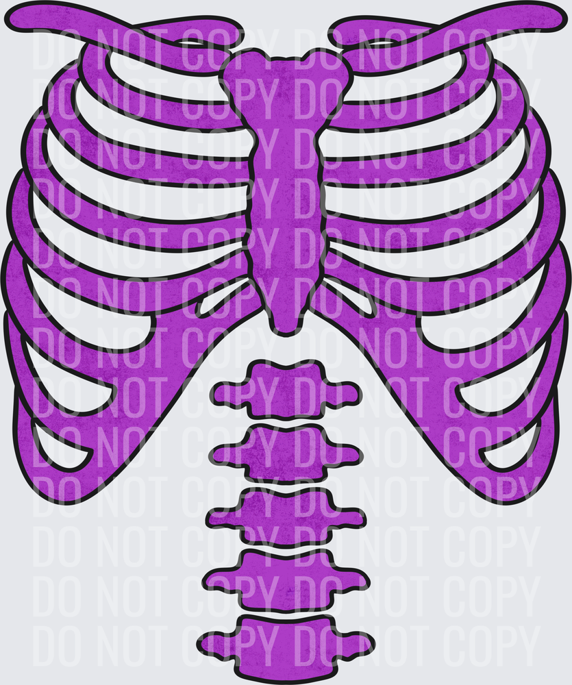 Skeleton torso purple