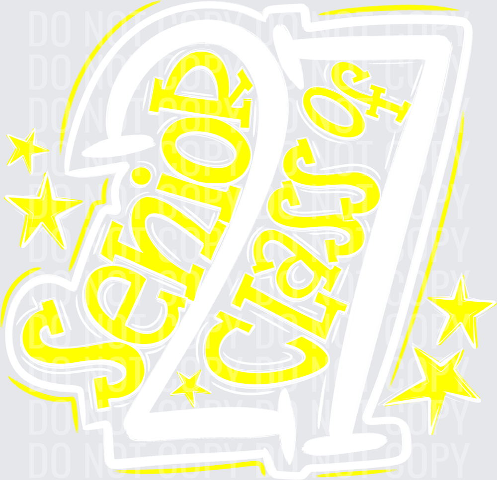 Senior Class Of 27 White Yellow
