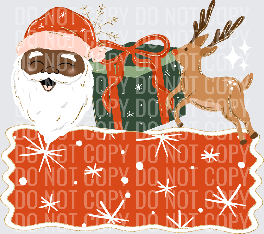 Santa dark green red