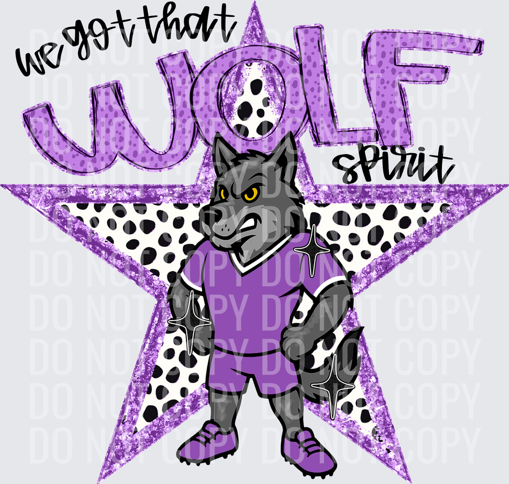 KayndiDesigns 09.26 We Got That Spirit Wolf Purple