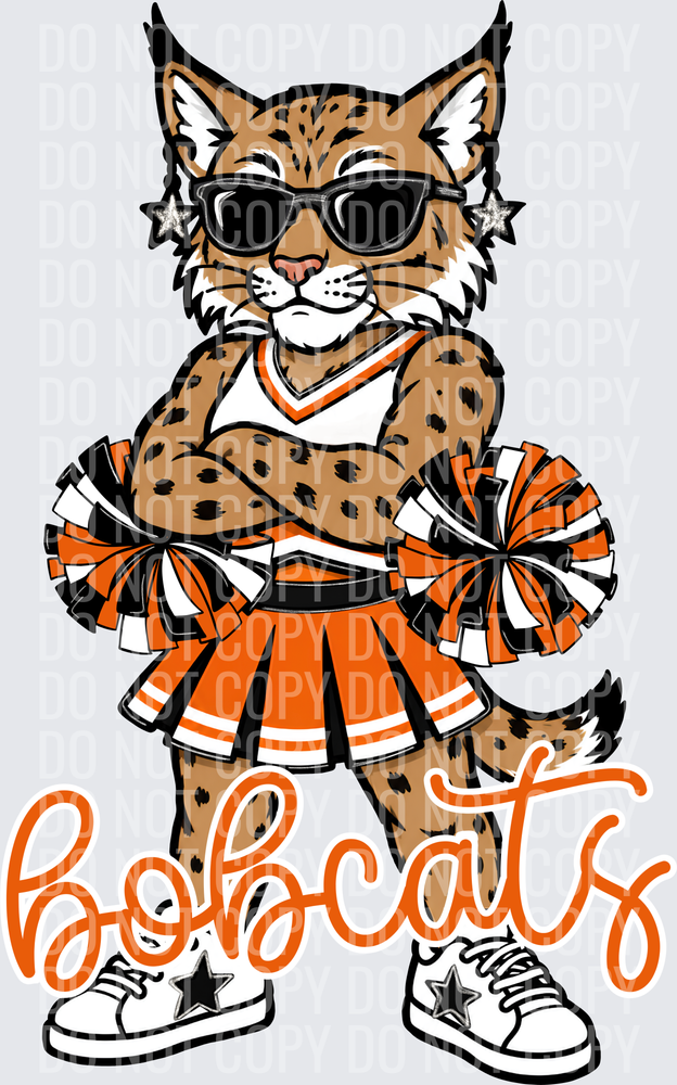 Bobcats Orange Blk Cheer