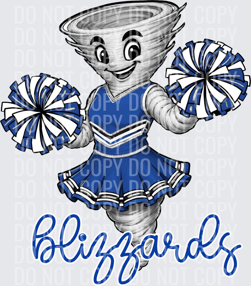 Blizzards Cheer Blue White