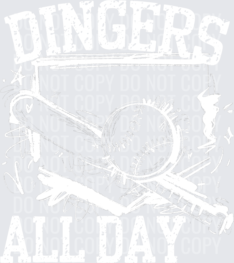 DINGERS ALL DAY-white
