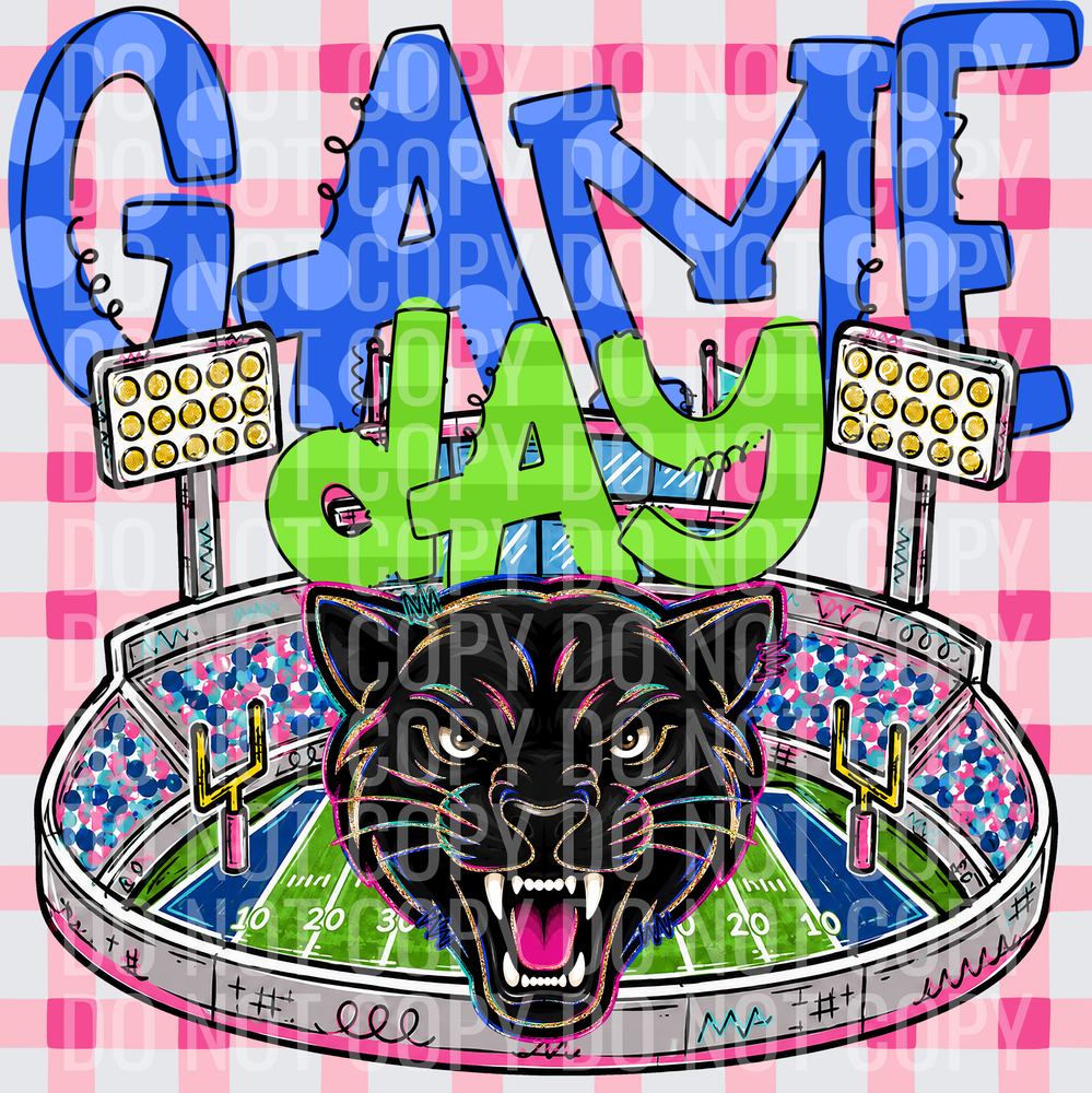 KayndiDesigns 08.26 Game Day Stadium Black Panthers