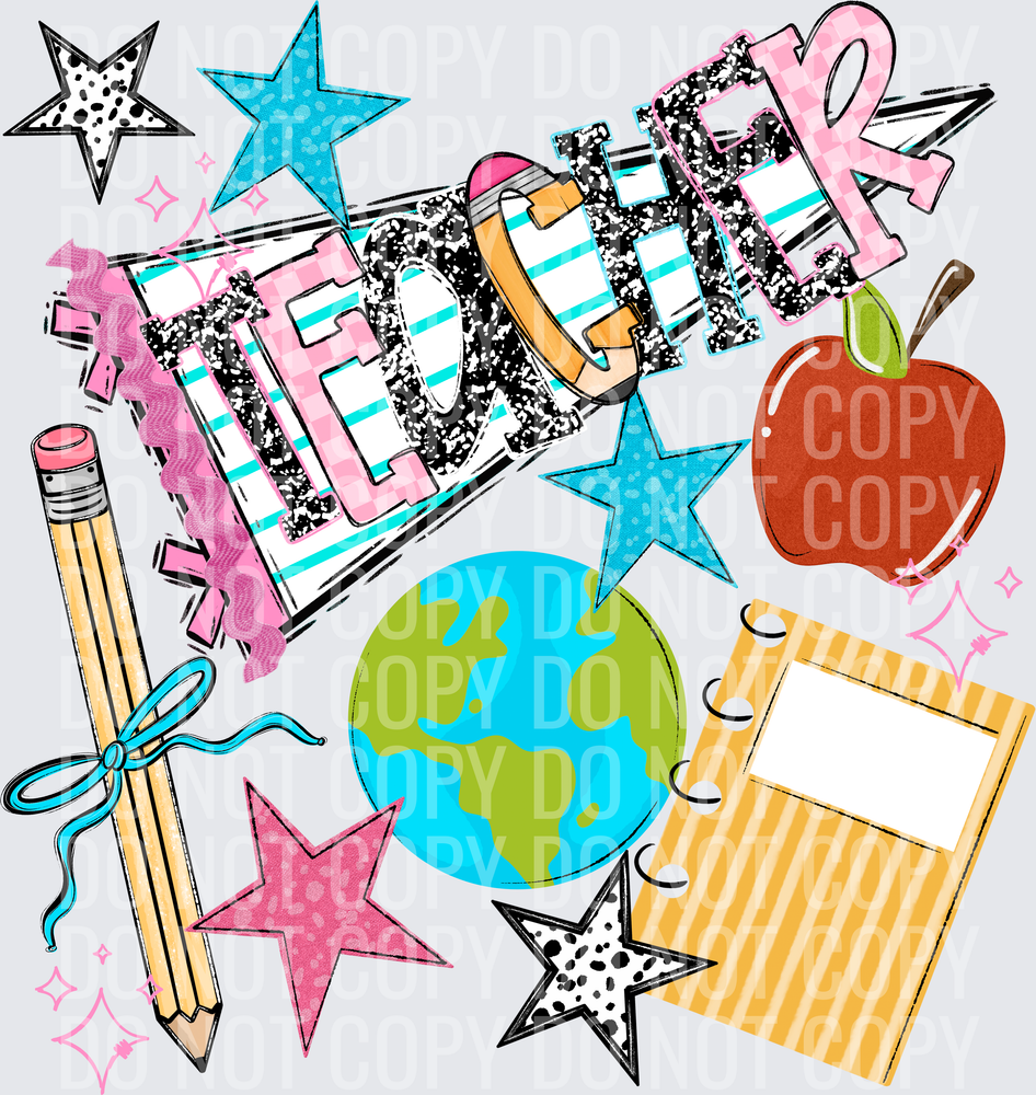 BACK TO SCHOOL NAME PENNANT TEACHER