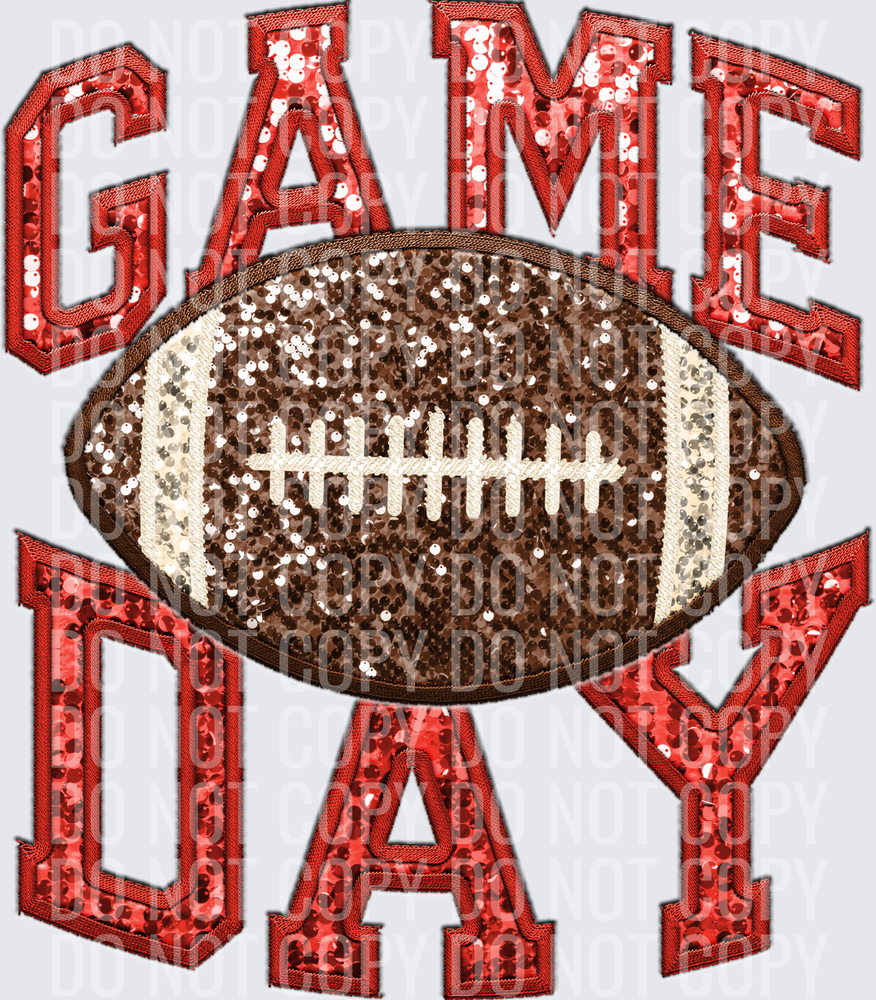 KayndiDesigns 06.26 Game Day Sequin Embriodery 23 Red