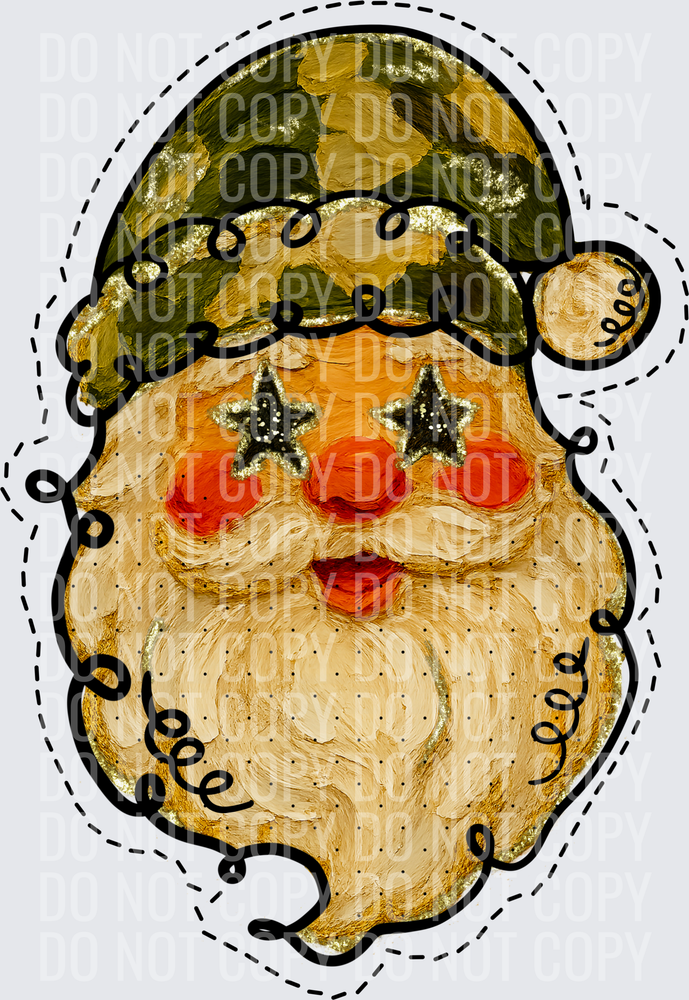 CAMO DOODLE SANTA HWDS