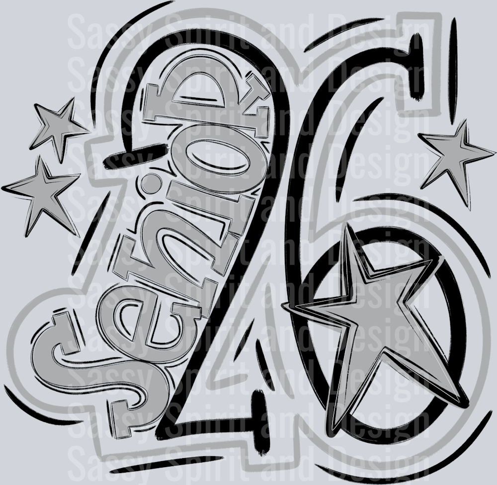 Senior 2026 Black Lt Gray