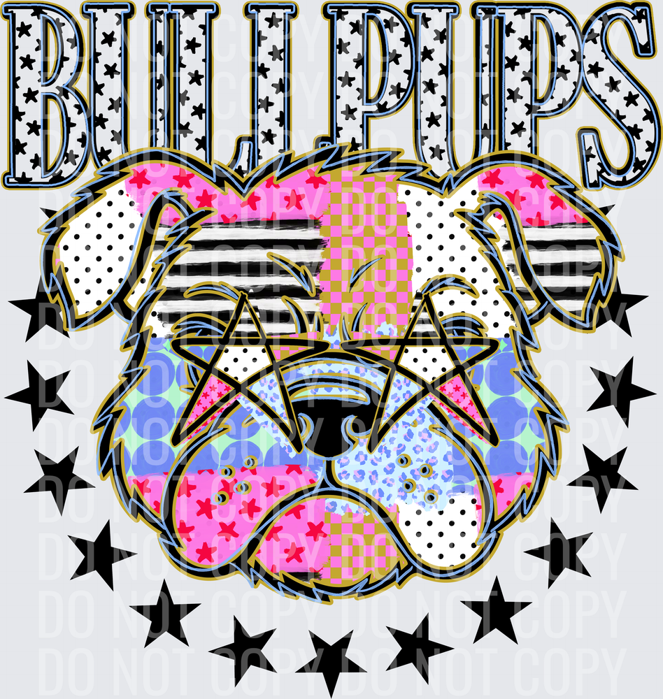 KayndiDesigns 09.26 Patchwork Varisty Stars Bullpups