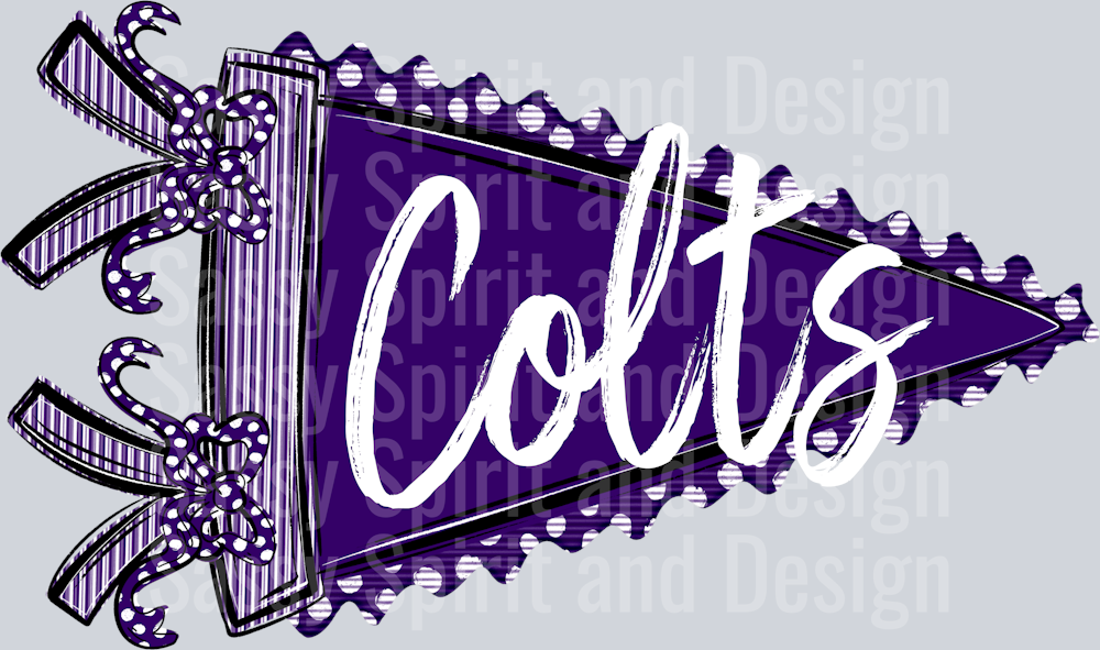 COLTS PURPLE PENNANT