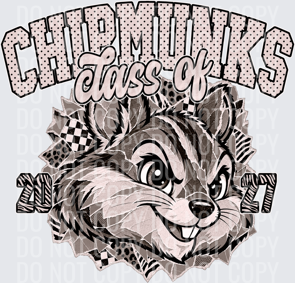 KayndiDesigns 10.26 Class of 2027 Neutral Chipmunks
