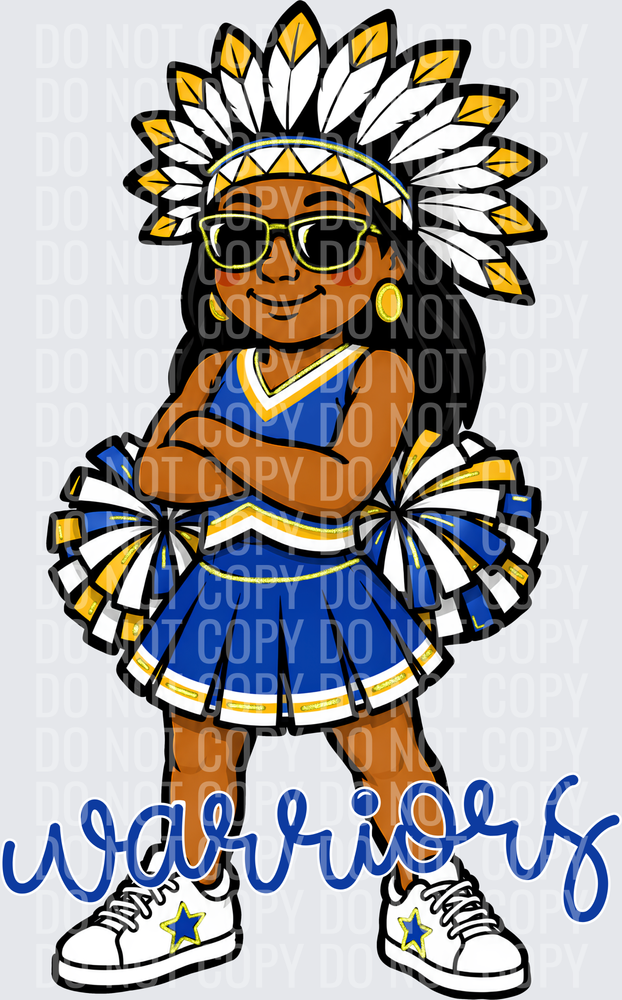Warriors Cheer Blue Yellow