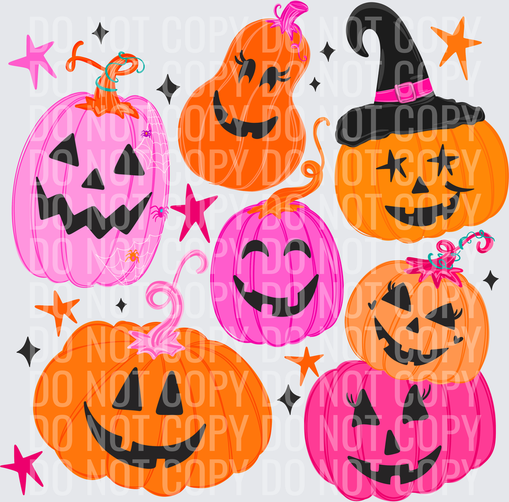 orange and pink pumpkins
