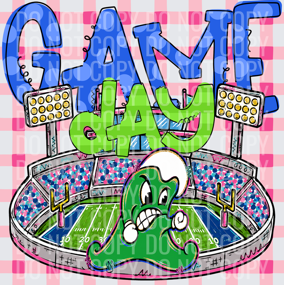 KayndiDesigns 08.26 Game Day Stadium Green Waves
