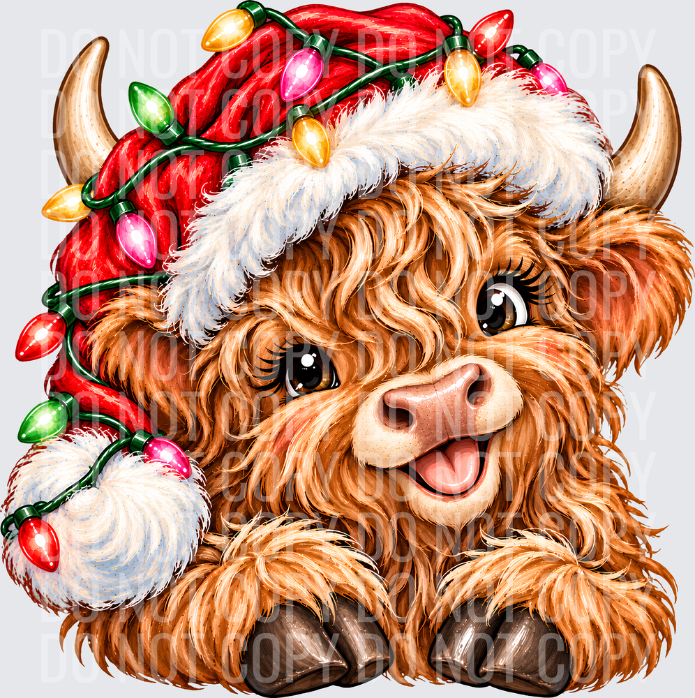 HIGHLAND COW FAUX PAINTED