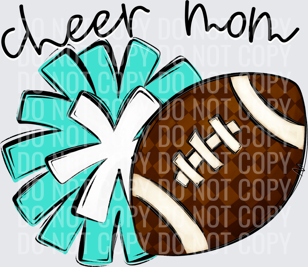 Cheer Mom - CC0926-0022 - Turquoise-1