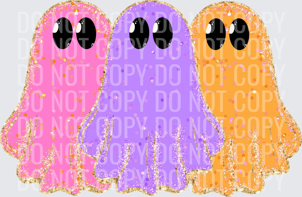 Sequins glitter ghost
